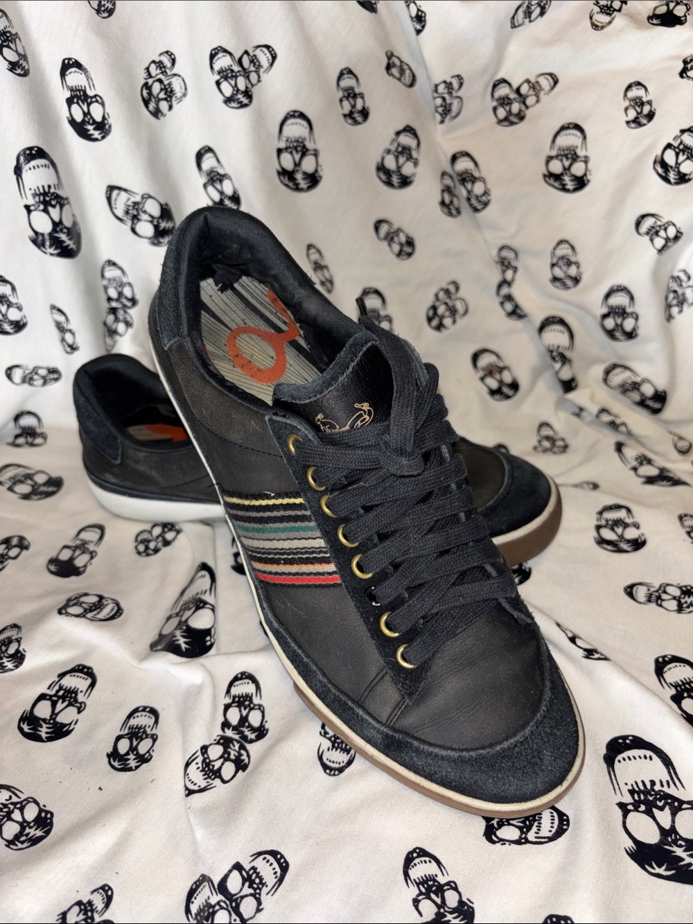 Paul Smith Black Leather "Hansen" Sneakers
